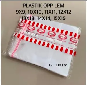 OPP ROTI KANTONG PLASTIK OPP LEM KEMASAN ROTI DONAT KUE 9X9 10X10 11X11 12X12 13X13 14X14 15X15