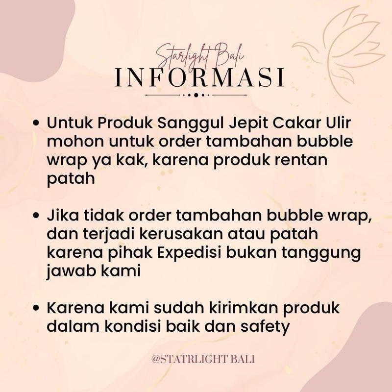 Jepit Cakar Ulir (rambut halus) / jepit rambut / jepit rambut dewasa / rambut palsu jepit / jepit rambut kondangan / jepit rambut sanggul / rambut palsu jepit / jepitan rambut korea Aksesoris Clips 7