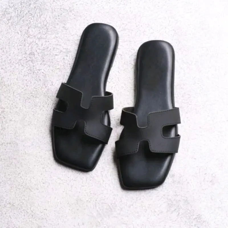 Sendal Wanita Kanvas Trendy Casual Model Simple Baru Berkualitas Tinggi Karet Sandal 0
