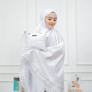 ELRUMI OFFICIAL - Mukena Lebaran Dewasa Muslim 2in1 Katun Premium Mukenah Cantik Renda Mewah