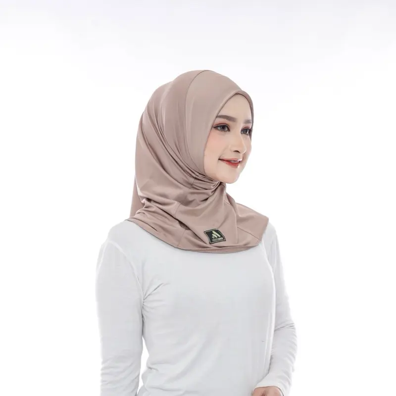 MightyAnywhere-Hijab Sports Instan Premium Polos oval anti tembem Olahraga Running Bergo Kerudung Muslim Nyaman Basic 5