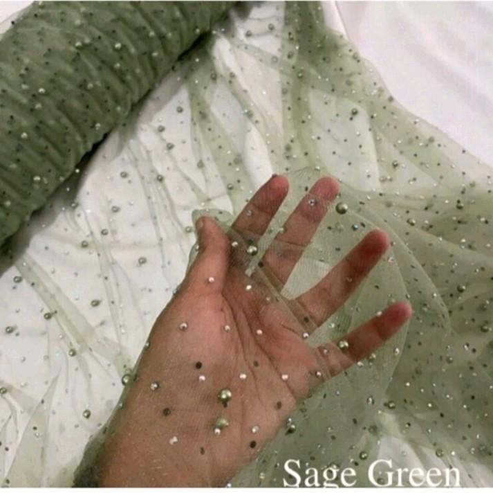 Tile mutiara zeroski Bahan kebaya dan gamis( harga per 1m )COD - Shop ...