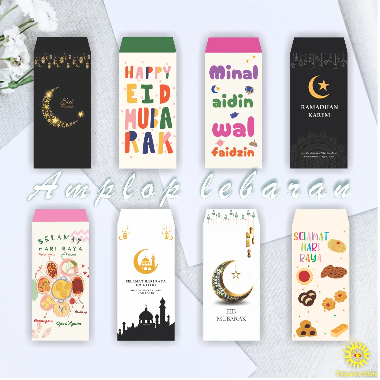 10 Amplop Lebaran Idul Fitri Kertas Panjang / Angpao Lebaran