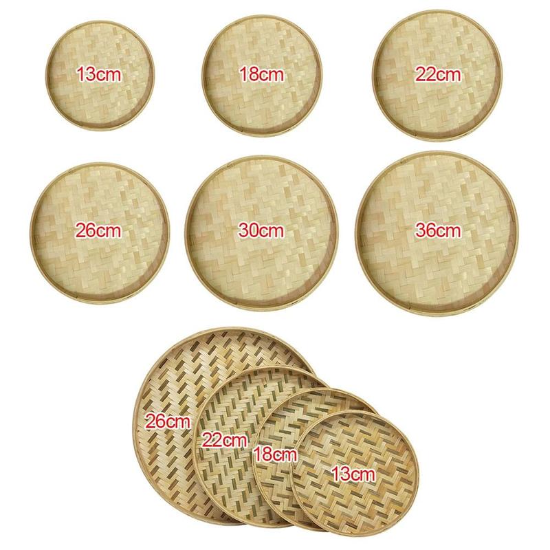 Product Introduction of Anyaman Buluh Ayak Rakit, Buatan Tangan, Dulang Habuk Bulat, Bakul Roti Buah Hiasan DIY, Dulang Penyimpanan Dapur, Hiasan Rumah 27