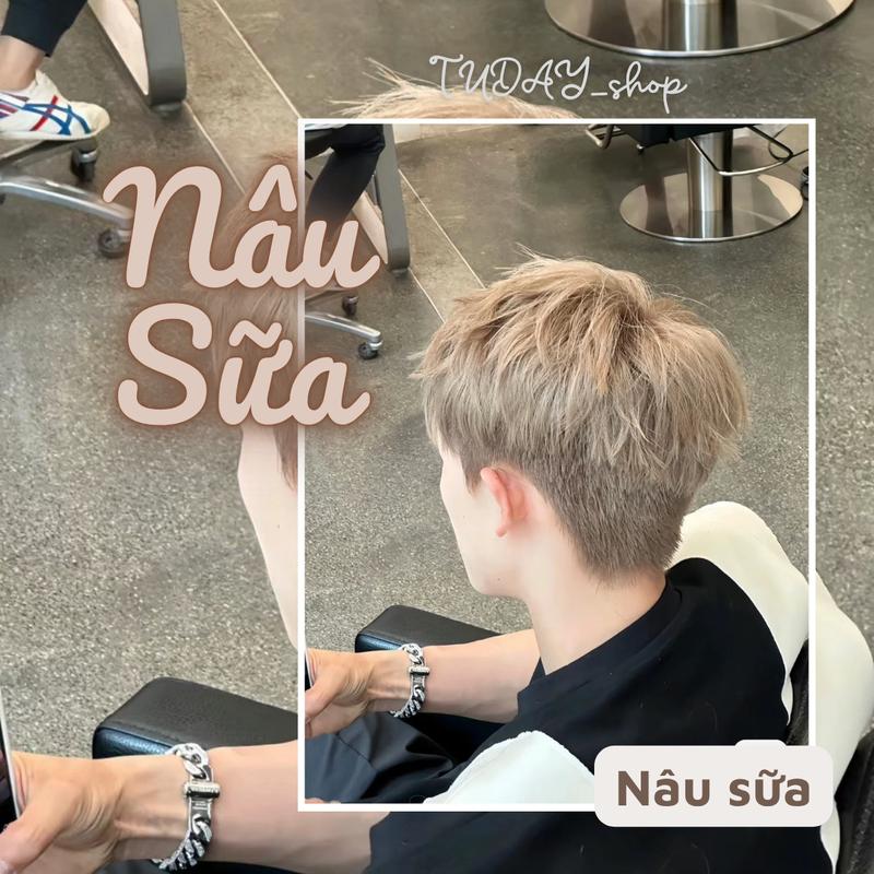 Thuốc Nhuộm Tóc Màu NÂU SỮA ÁNH KHÓI Nam Cao Cấp| Tudayhair, Tudayhairs