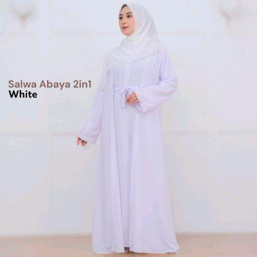 Product Introduction of Set Gamis Salwa Abaya 2in1 Gamis Dan Outer Bahan Ceruty Babydoll Gamis Muslimah Terbaru Kekinian By You Glow Fashion 9