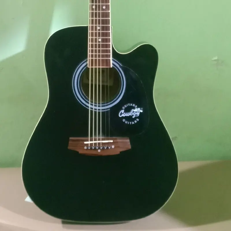 GITAR AKUSTIK & AKUSTIK ELEKTRIK COBOI custom TANAM BESI & BERGARANSI GRATIS PEKING KAYU 5
