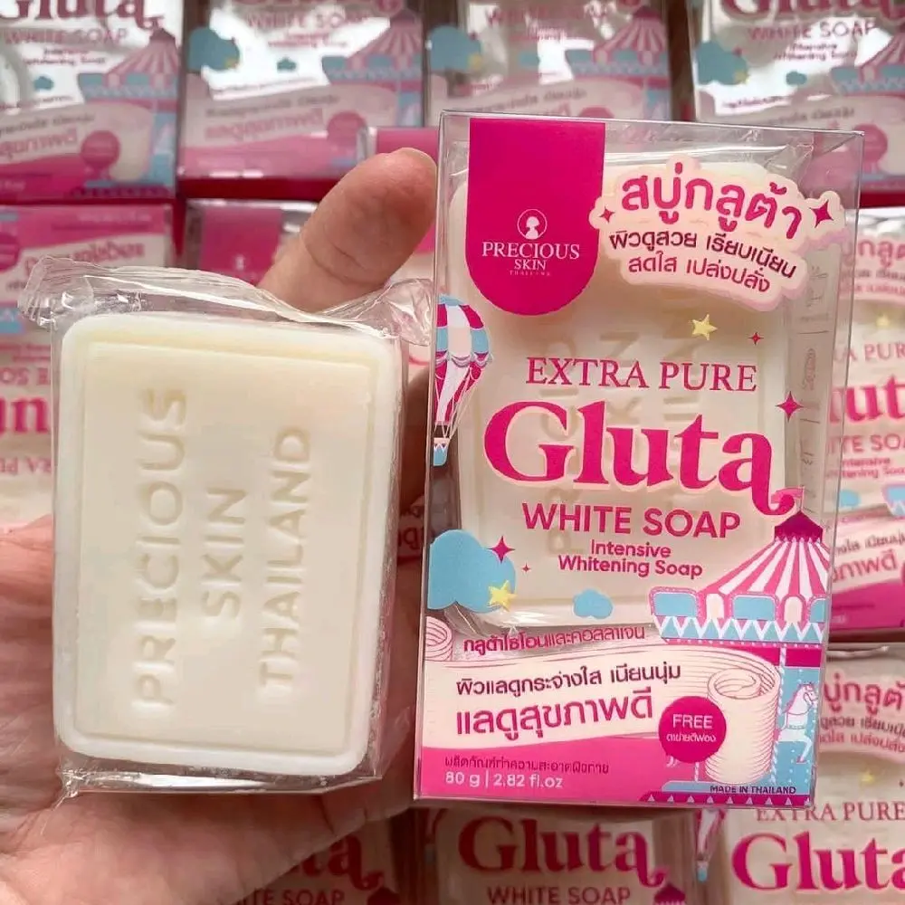 PRECIOUS SKIN EXTRA PURE GLUTA WHITE SOAP 80G Smooth Whitening - TikTok  Shop Philippines