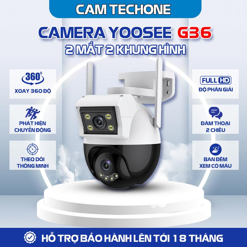 Camera Giám Sát Yoosee G36 Độ PG 2K – Xoay 360° Xem Đêm Có Màu Đàm Thoại 2 Chiều Chống Trộm