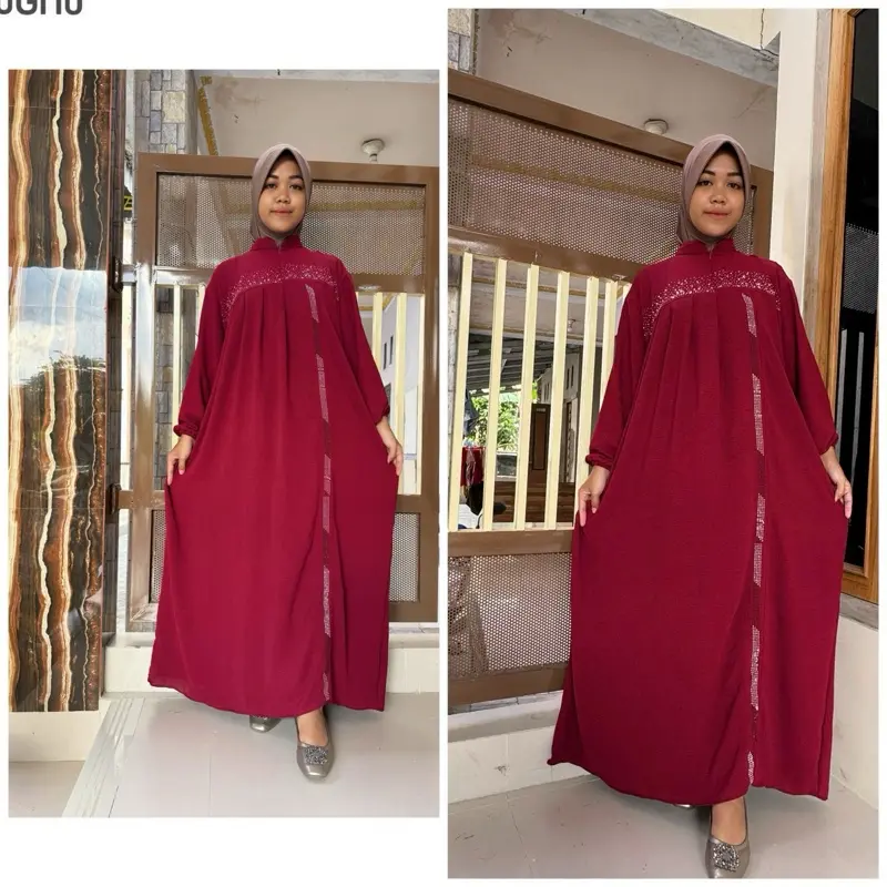 ( Langsung kirim ) ANGGUN GAMIS mix payet Crinkle Air flow premium 4