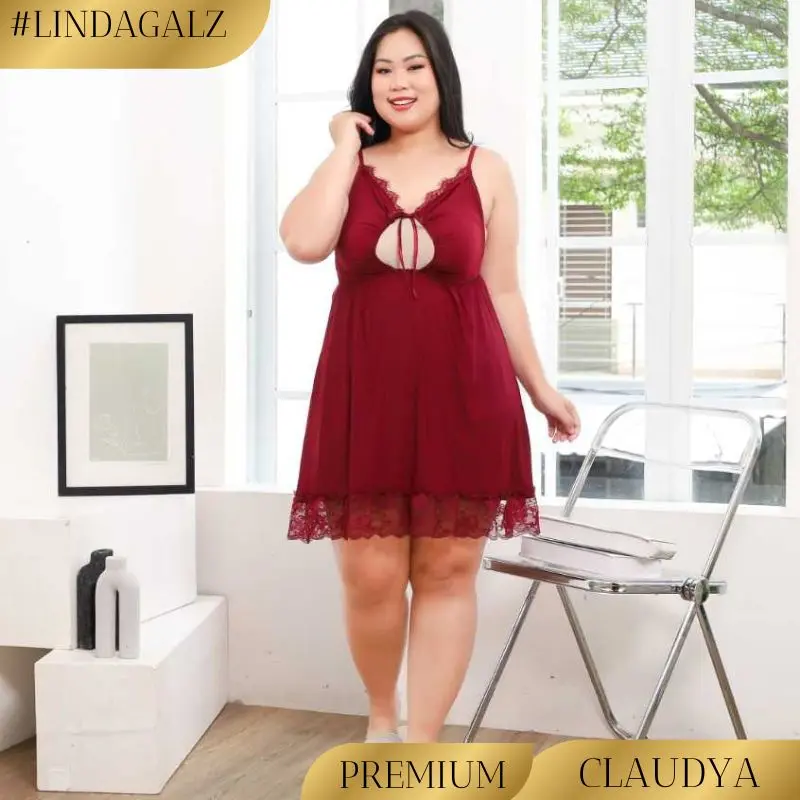LindaGalz CLAUDYA Pakaian Tidur Wanita 98006 Dress Renda Cantik Lingerie Big Size Jumbo REALPICT 100%