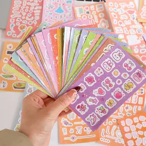 Lembar Stiker Pack Dekor DIY Photocard Sleeve Kpop Sticker Set Journaling Kartun Lucu