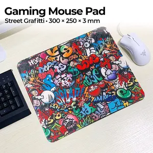 Mousepad Gaming Street Grafitti Desk Mat 300x250x3mm - Computer EI25
