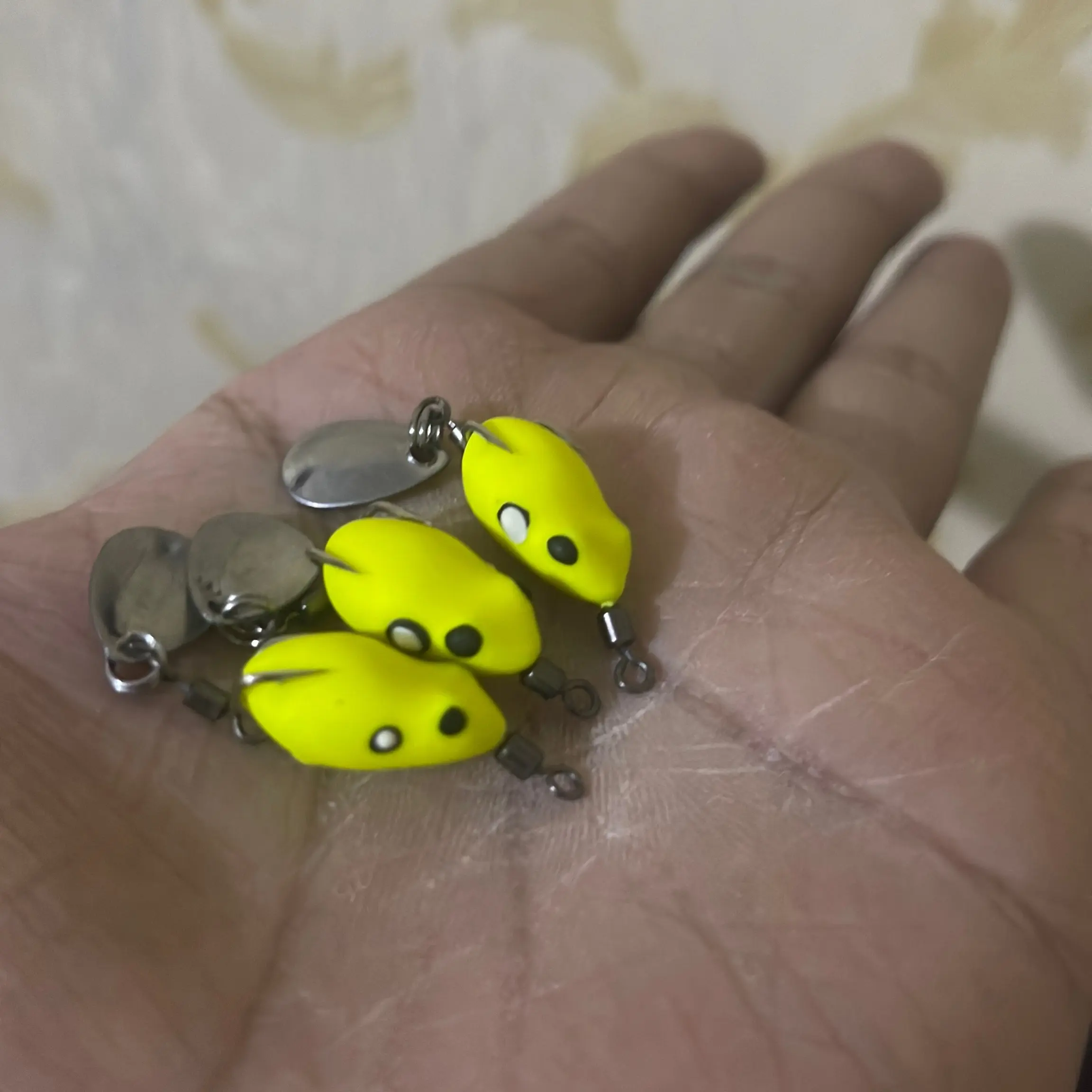 PAKET 3 PCS SOFT FROG 1,5CM VMC UNTUK MANCING CASTING IKAN CHANNA / HARUAN / GABUS