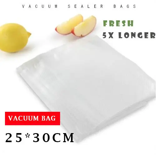 Vacuum Bag 25X30CM Pre Cut Lot Size for Household Vacuum Sealer Fresh Food Packaging Automatic Machine