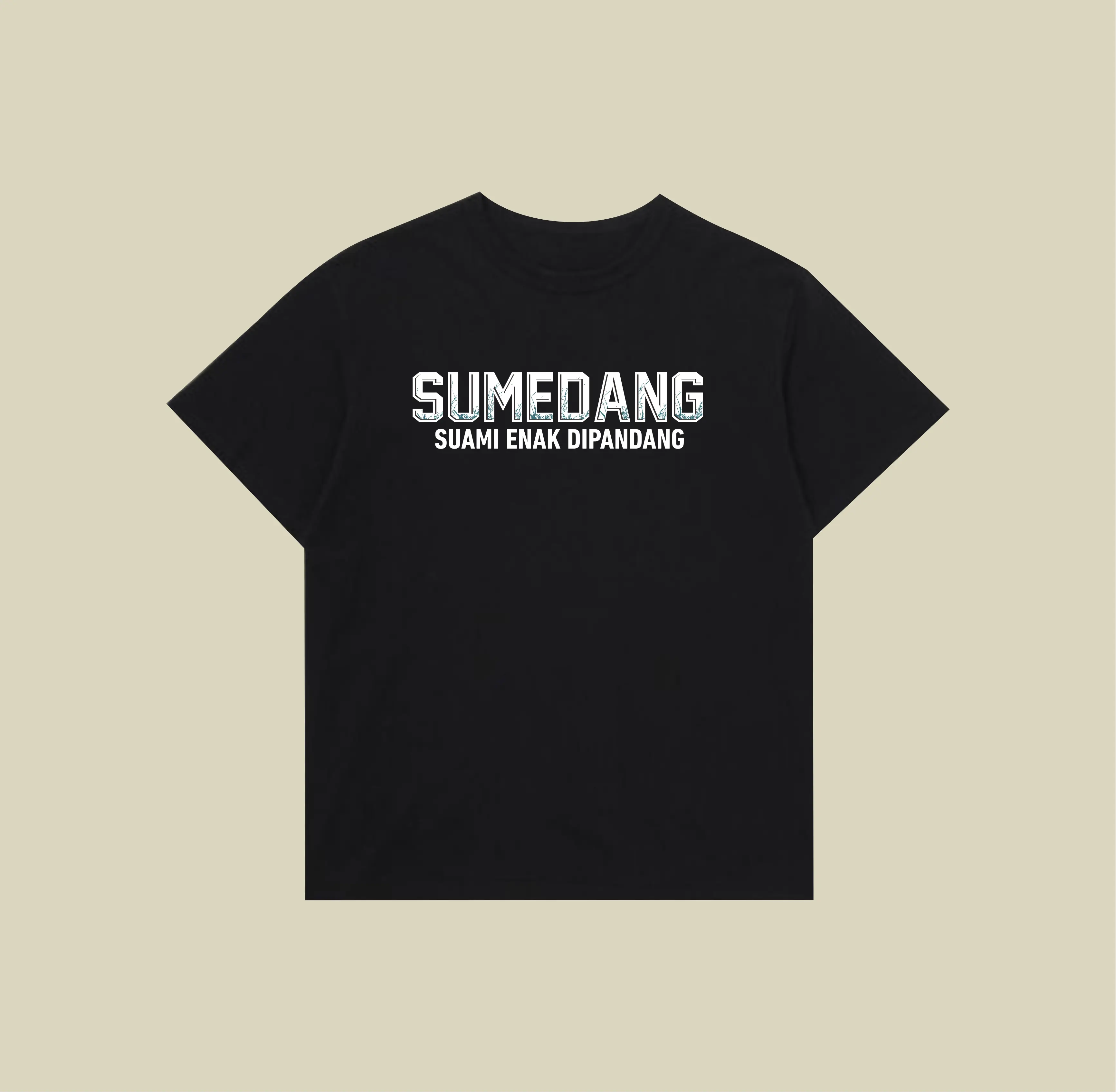 Kaos kota Sumedang T-shirt  Plesetan Kota Sumedang bahan katun combed adem lembut nyaman dipakai Hitam