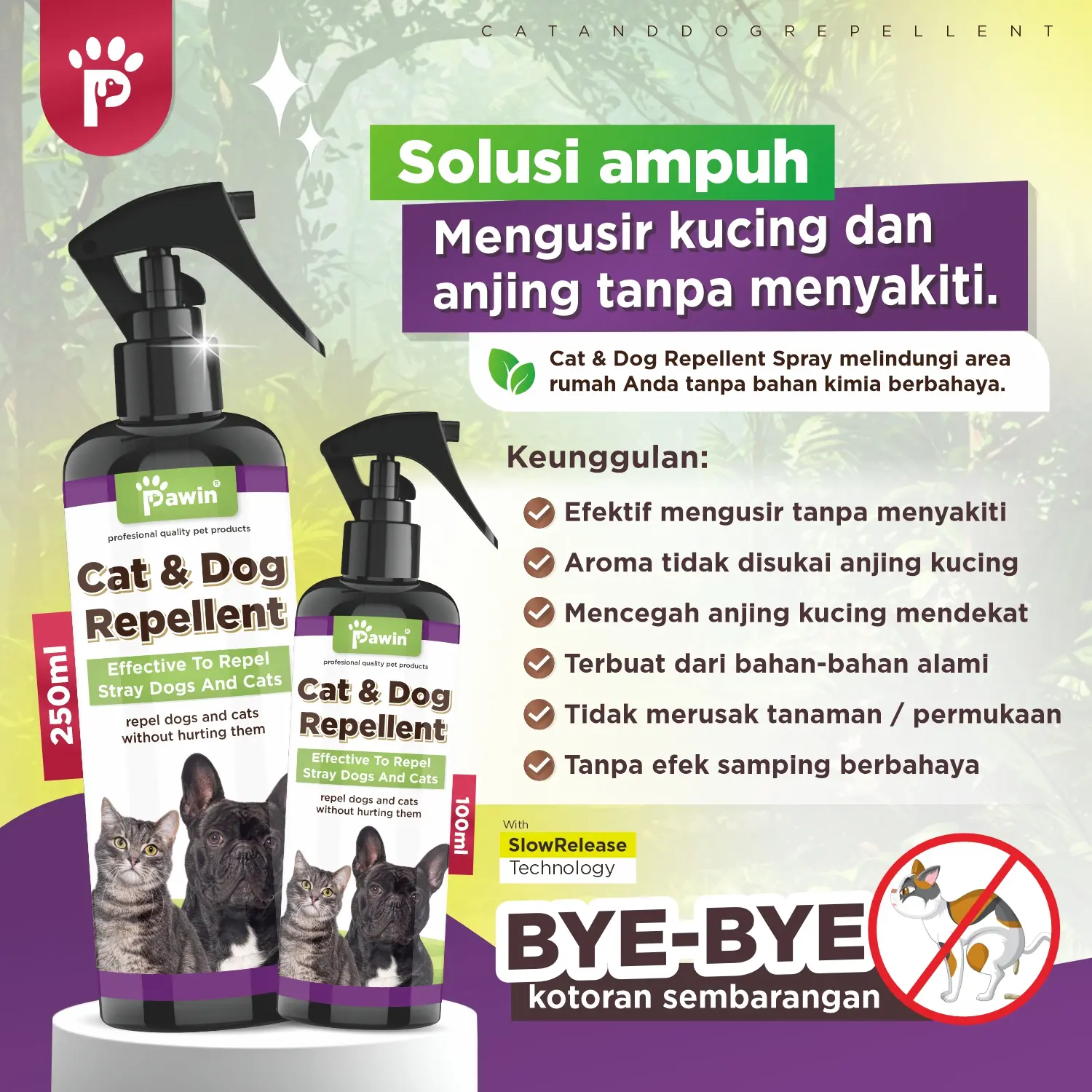 Spray Pengusir Kucing Anjing Hewan Cat & Dog Repellent Alami