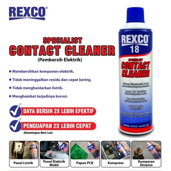 REXCO18 REXCO 18 CONTACT CLEANER PEMBERSIH ELEKTRONIK 500ML 500 ML