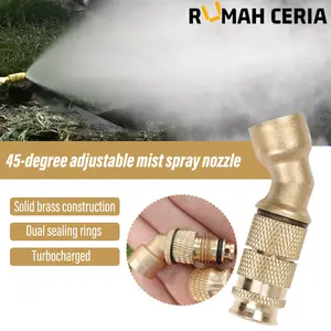 【READY STOCK】1pcs Aksesori penyemprot listrik nosel atomisasi tembaga nosel penyemprot pertanian kepala  yang dapat disesuaikan 45 derajat tekanan tinggi