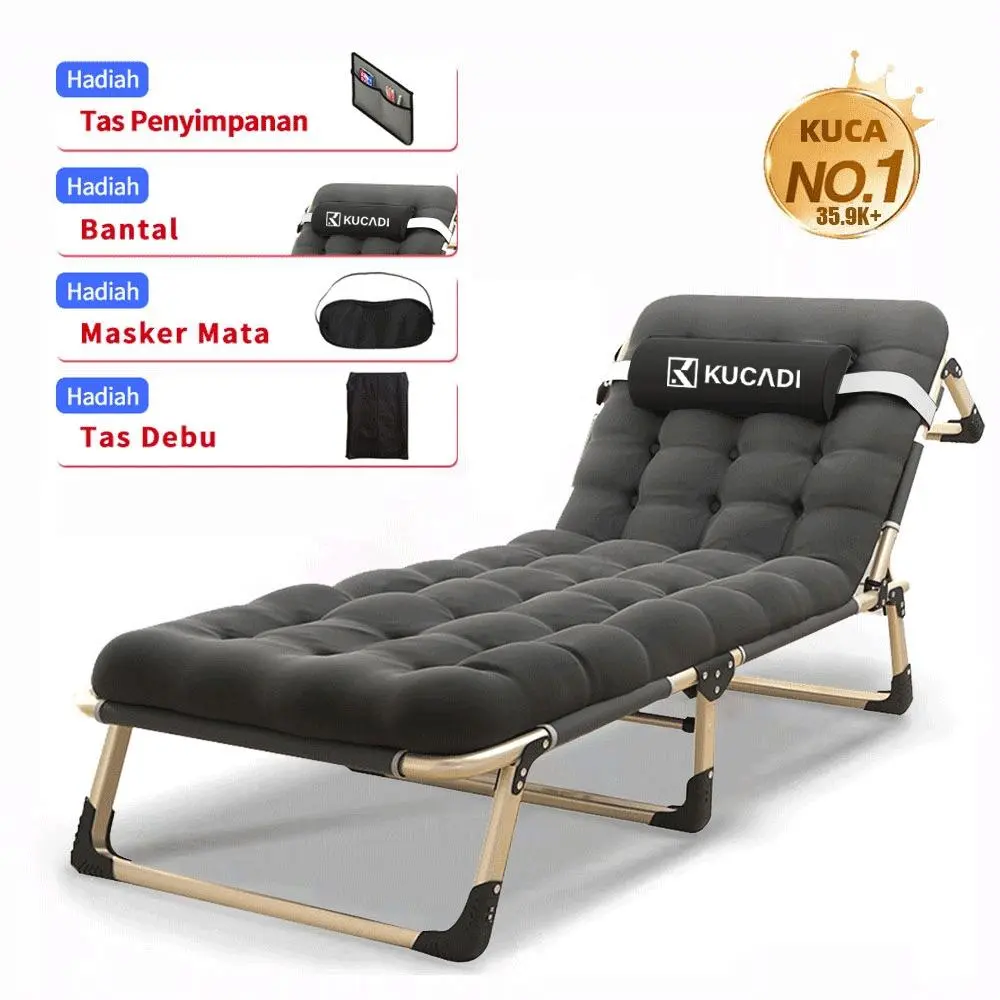 [COD] Kursi Malas Tempat Tidur Lipat Kursi Santai Ranjang Lipat Folding Bed [ Garansi 5 Tahun ]