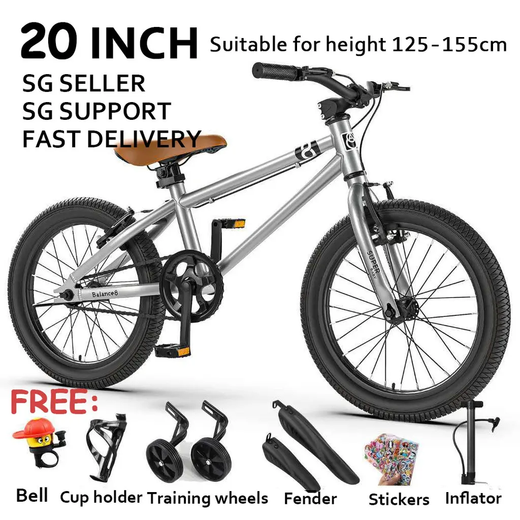 [Free Accessories] New20 Inch Children'S Mountain Bike Quick Disassembly Easy Adjustment Front and rear V brake Bicycle