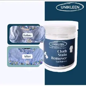 UNIKLEEN CLOTH STAIN REMOVER-Detergent ajaib pembersih noda membandal pada pakaian dan kain noda jamur  Netto 500 gram Unscented Bubuk Clean