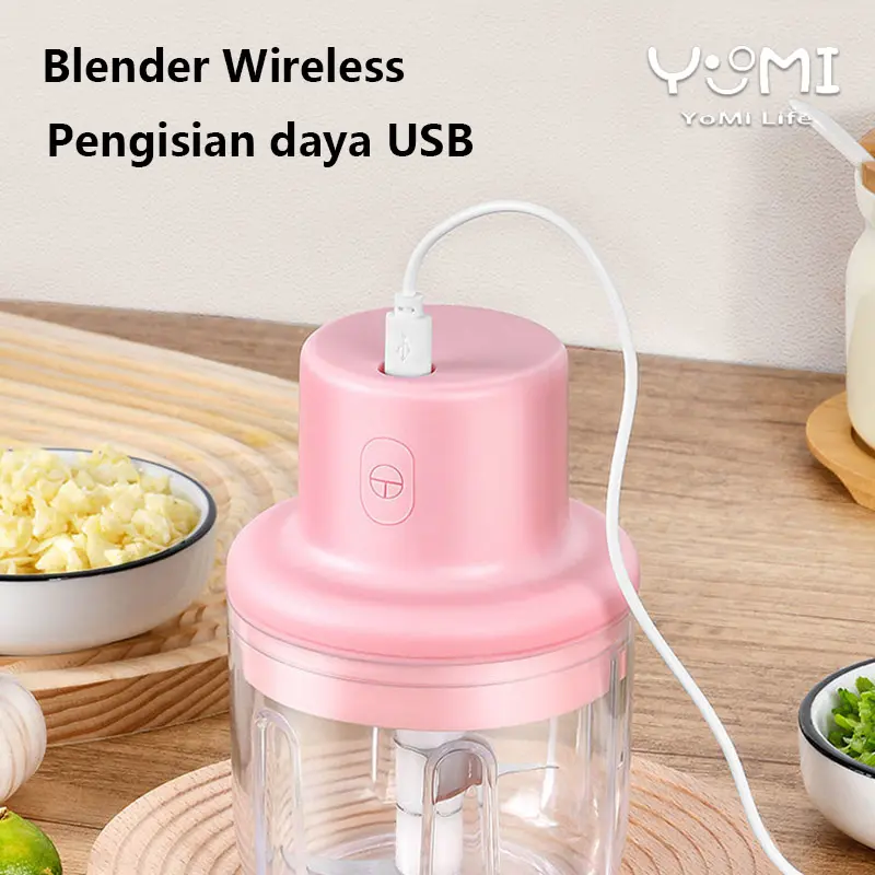Blender Portabel Elektrik Tanpa Kabel /USB Mini Multifungsi Chopper Bumbu Dapur Praktis/ Blender mini choper / Blender Makanan Bayi 5