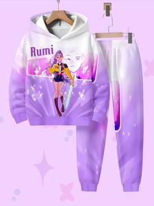 Conjunto de sudadera con capucha para niñas, ropa casual linda para primavera y otoño, regalo perfecto para cumpleaños, tela cálida y cómoda