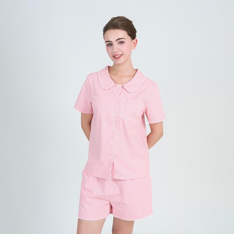  Bộ pijama short chất kate cổ lá sen họa tiết cho Noel BSK050W33 