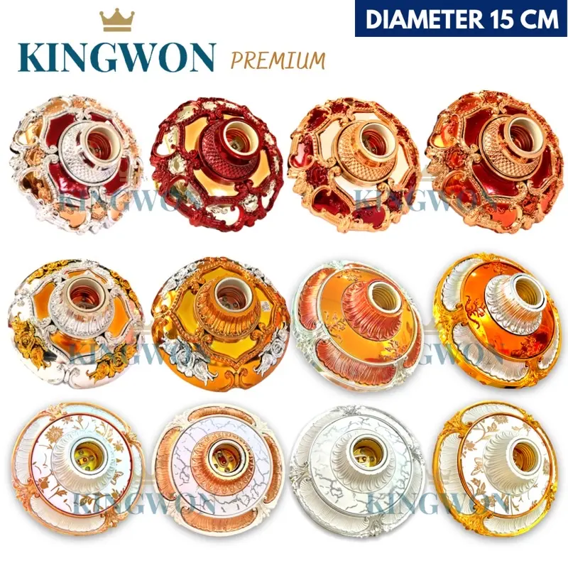 FITTING LAMPU PLAFON HIAS ORNAMEN / FITTING PLAFON / LAMPU PLAFON / TEMPAT LAMPU PLAFON KINGWON E27 1