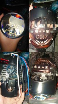 Product Review of PAKET BUNDLING Lampu Utama Biled CR7 C2 Gen 2 Original Golden Shell Blue Lens Plus Devil Eye Premium Biled Flat Cut High Low from y**8 1