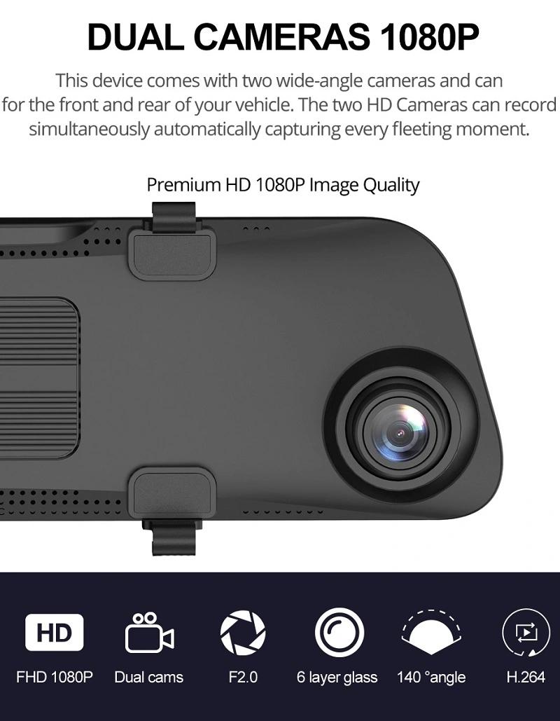 Product Introduction of Z68 12" Rearview mirror 4G Android 8.1 dash camera 2G RAM 32G ROM GPS Navigation car video recorder ADAS WiFi night vision 25