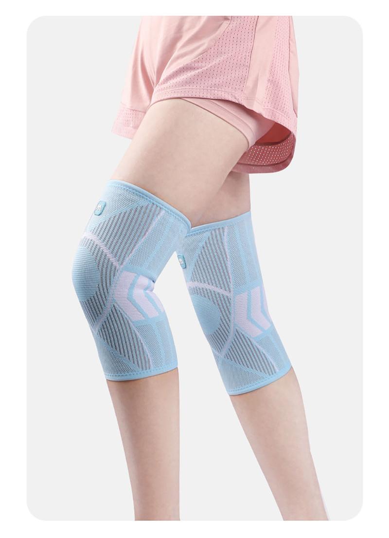 Product Introduction of KOKOSSI 1Piece Knitted Sports Fitness Kneepad Anti Slip Four Sided Elastic Nylon Breathable Sweat Absorbing Knee Sleeve 28