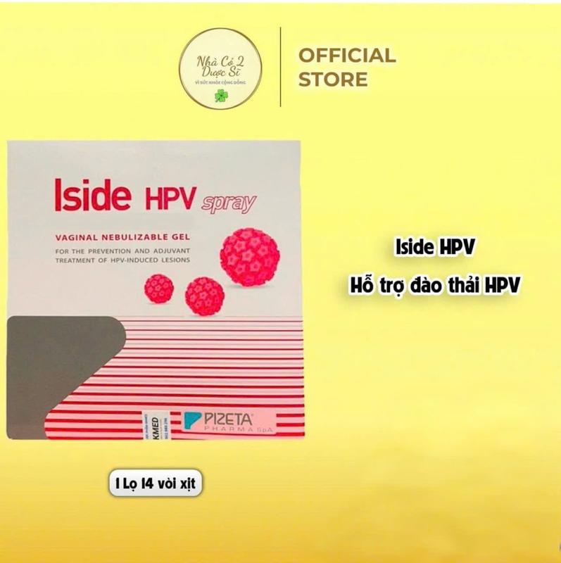 Gel xịt Iside HPV - hỗ trợ tăng đề kháng tăng đào thải HPV - Hộp 1 bình xịt và 14 vòi xịt - Bổ sung Polycarbophil, Arabinogalactan, lactic acid, citric acid, Principhyal, Hyaluronic acid, Zinc citrate - chăm sóc sức khoẻ