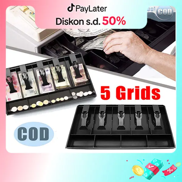 Laci uang Kasir / Money cash tray 5 Sekat / Cash Drawer Laci Kasir Laci Uang Black 0