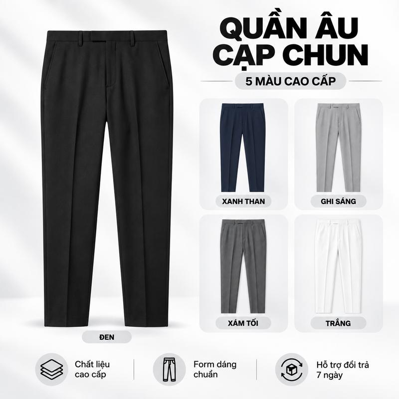 [Hỏa tốc] Quần âu nam cạp chun form slim vải tây 81 cao cấp-VuHai