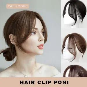 Caliloops Hair Clip Jepit Rambut Poni Tempel Wig Rambut Palsu Korean Style Wanita Ravee