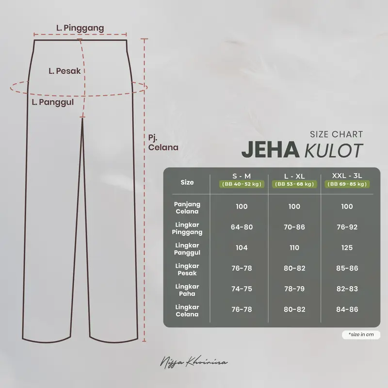 Jeha Kulot - Bawahan Wanita - Ceruty - Polos - Celana Rit - Kuliah - Jalan - Santai - Kasual - Elegan - Santai Muslim Panjang 6