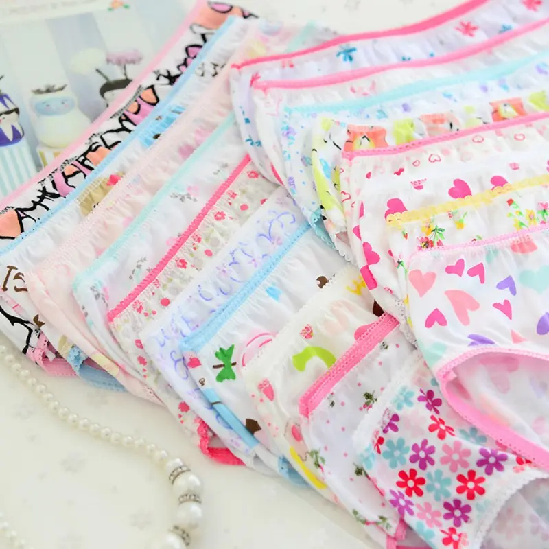6Pieces/Lot Summer Kids Underpants For Girls Cotton Soft Toddler Short Briefs Full Printed Baby Pretty Panties Children Underpants 2-10Y