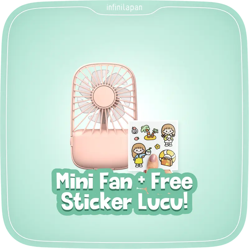 (PRODUK ASLI INFINILAPAN) Kipas Angin Mini Genggam Portable Karakter Ice Cream 3 Speed Wind l Kipas Angin Lucu Portable USB l Mini Fan l INFINILAPAN kipas  mini kipas  minilucu 0