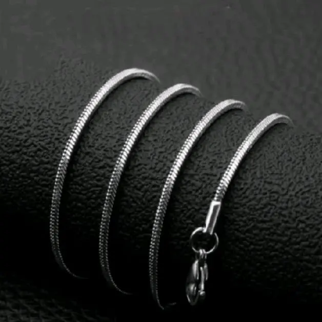 Kalung Titanium Pria dan Wanita Model Belut Bulat Full Titanium Original Premium
