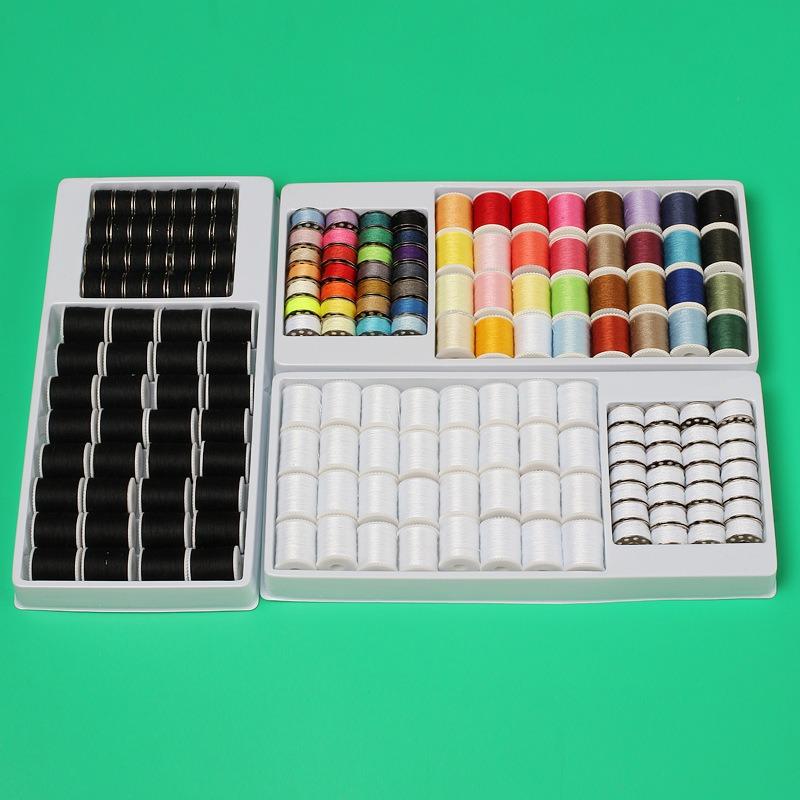 Product Introduction of 32 spools of thread with 28 metal bobbin backing 1 box DIY colorful thread black and white 60 spools home sewing machine thread 6