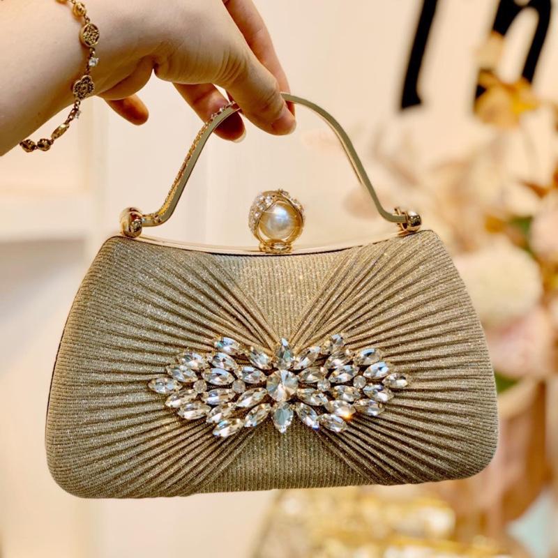 Túi xách Đính Đá Kimsa đi tiệc sang trọng-Túi ví đá lấp lánh dự tiệc cưới cho tuổi trung niên-Túi tặng mẹ- Clutch Nữ Bag Lady