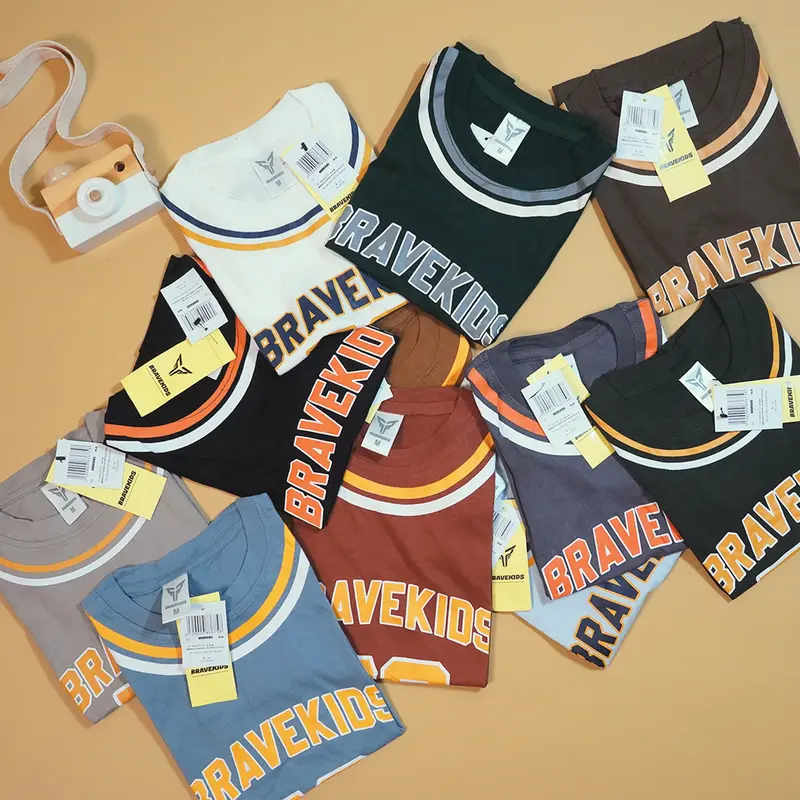 BRAVEKIDS SETELAN T - SHIRT KAOS BASEBALL DAN CELANA ANAK COTTON COMBED 24S 3