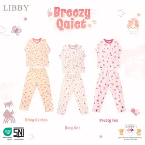 LIBBY Setelan Piyama Anak Oblong Panjang Motif Anak Perempuan Daisy Fairies (1 stel) | Hype Girl | Heart Sorbet | Fairy Wish | Berry Zoona | Breezy Quiet