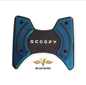 Honda Karpet New Scoopy 2025 2026 Ori AHM Rubber Karet Stainless Premium Karpet Motor Kombinasi Hitam & Stainless Silver