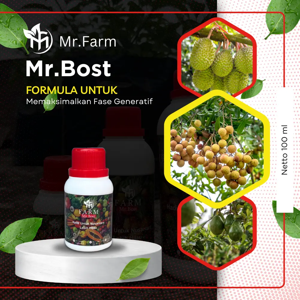 [BISA COD] Vitamin/ Nutrisi Tanaman Buah Bahan Organik - Mr Bost 100ml
