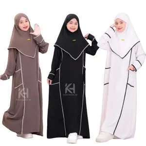 Abaya Anak list lisbal & Khimar Gamis Anak Lebaran Terbaru 2025 | Ber Bahan Crinkle Airflow Premium