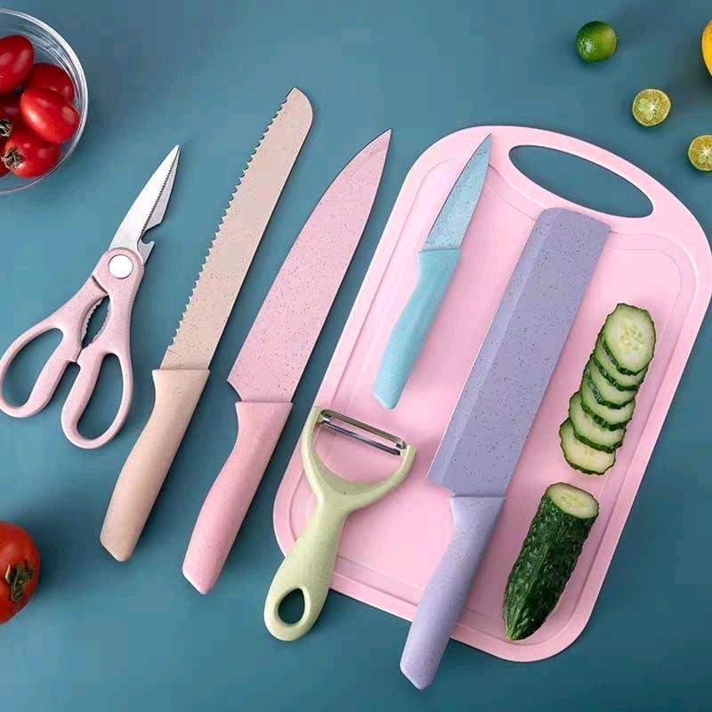 6in1 Pisau Set 6pcs KITCHEN KNIFE YUMI Pisau serbaguna pisau vishal 2