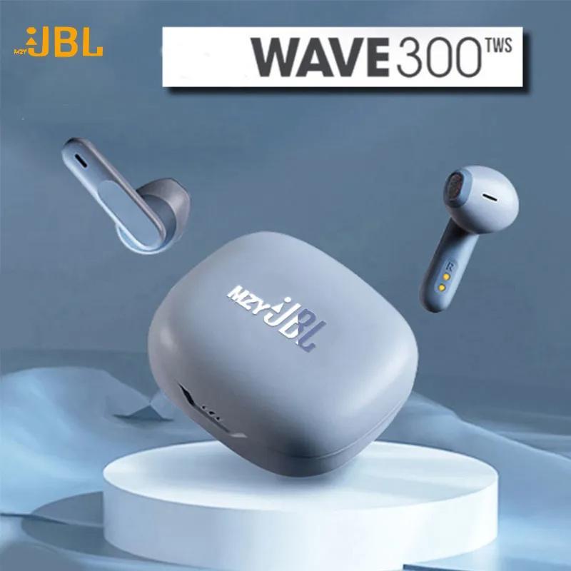 Original MZYJBL Wave300 Wireless Bluetooth Headphones Waterproof Earphone Touch Control Game Headset Built-in Microphone HiFi Stereo Sound for IPhone Android IOS Audio Charging 3
